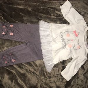 6-9 Month Girl Long sleeve and Pant Set